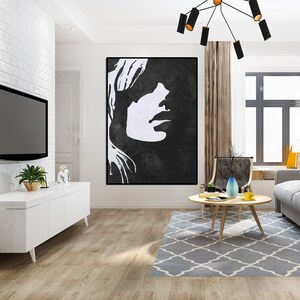 Oversized modern wall decor abstract canvas