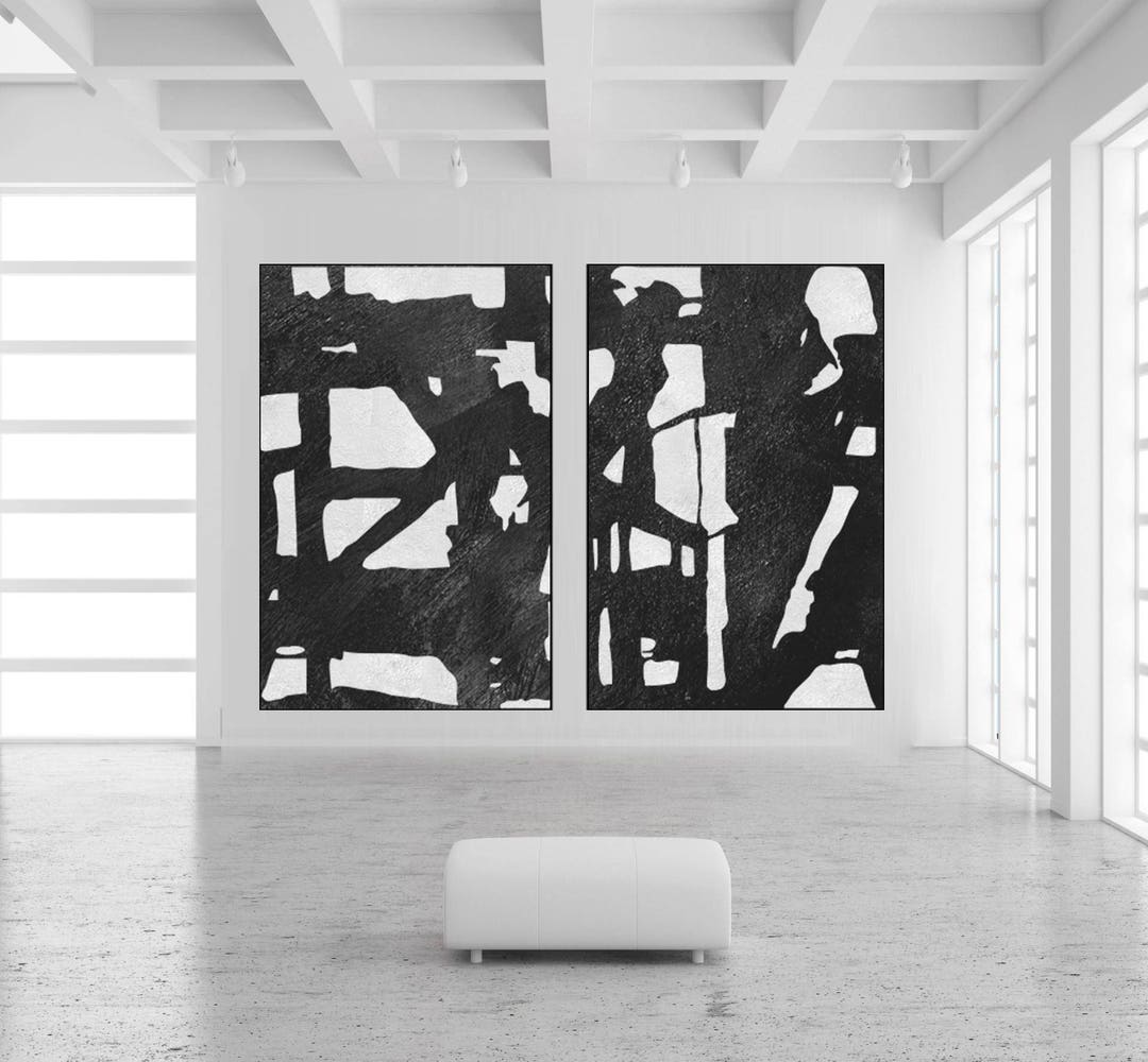 Abstract Painting Large Minimal Wall Art Canvas Handmade Original