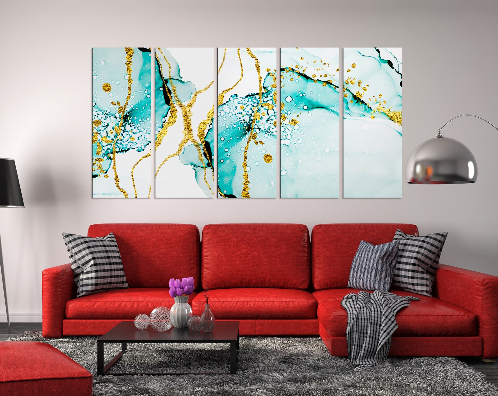 Abstract Wall Art Turquoise Modern Wall Art Abstract Print Etsy