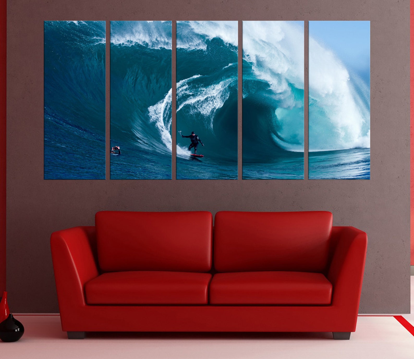 Large Sports Wall Art Surf Wall Art Canvas Surf Art Print Etsy