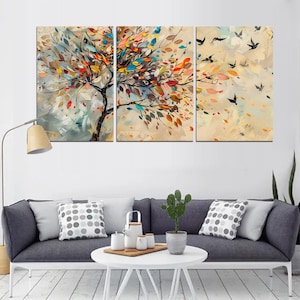 Yggdrasil Tree of Life Extra Large Canvas Print | Mystical Abstract Wall Art | Nature Modern Decor for Home, Office, or Meditation md41