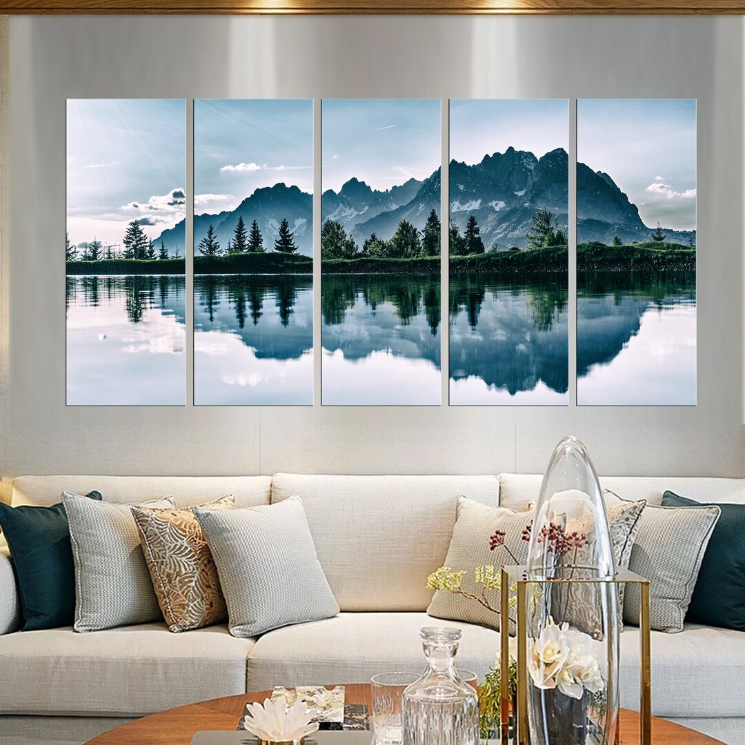 Forest Landscape Wall Art, Mountain Canvas Print, Nature Wall Print