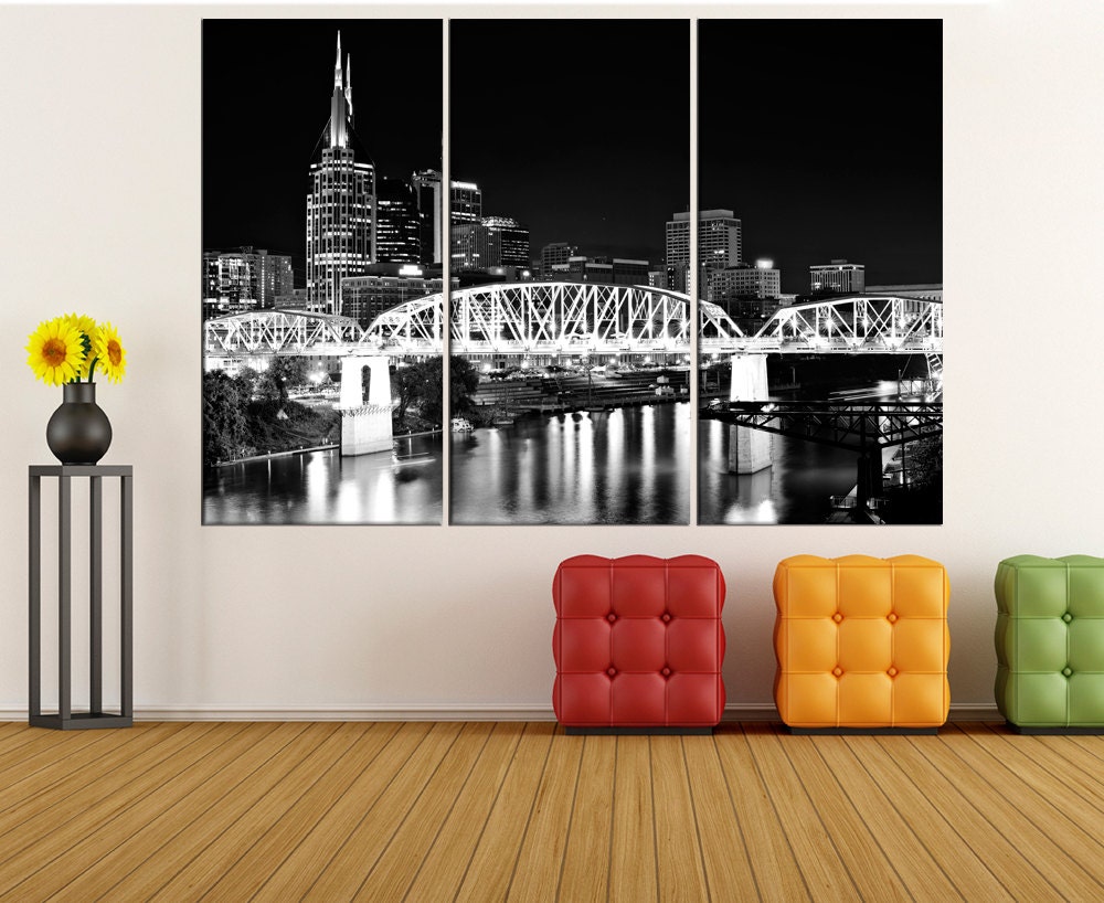 Nashville Skyline Canvas Print Wall Art Extra Large Wall Art Etsy