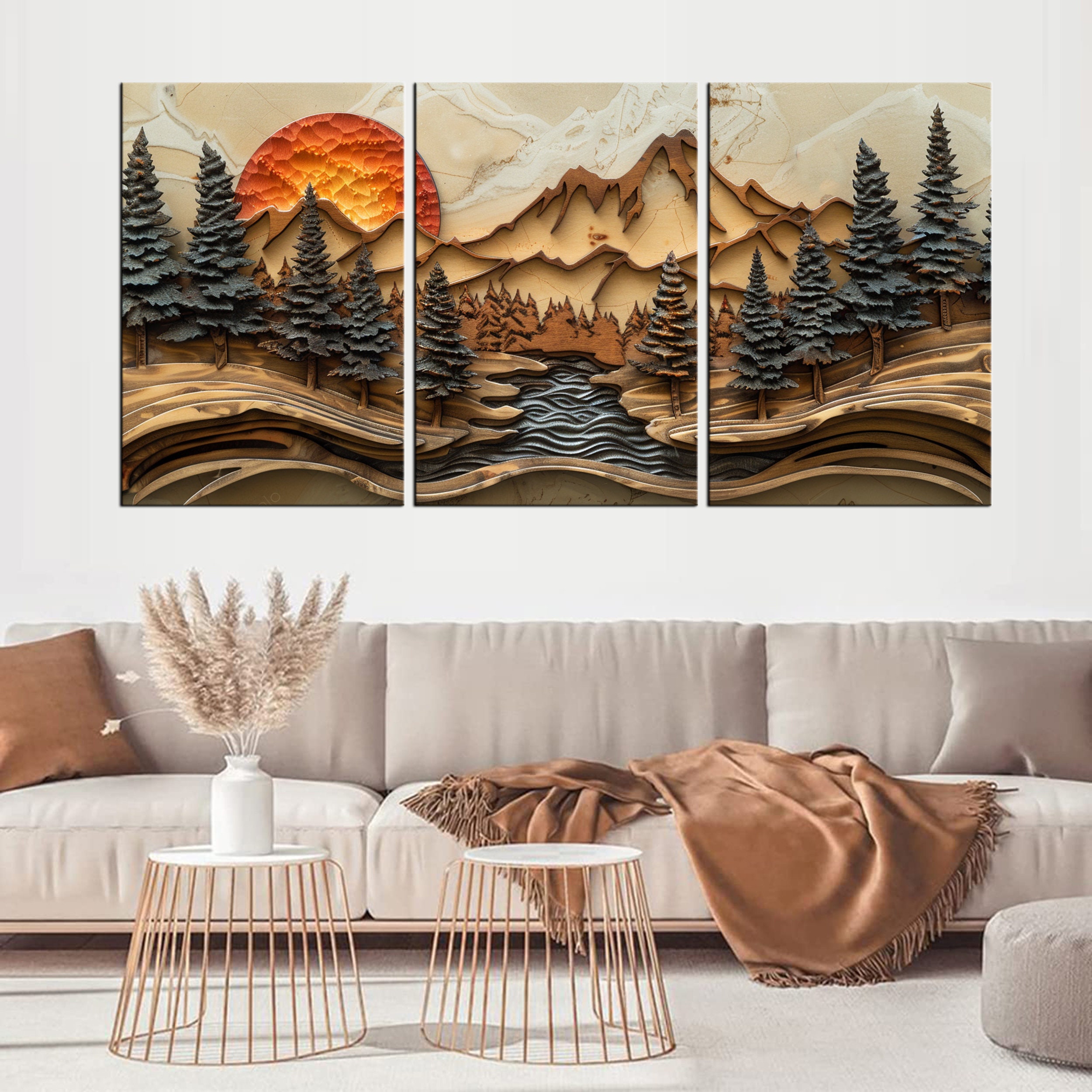 絵画 Mountain Landscape FallMountainLandscapeIII-Frame