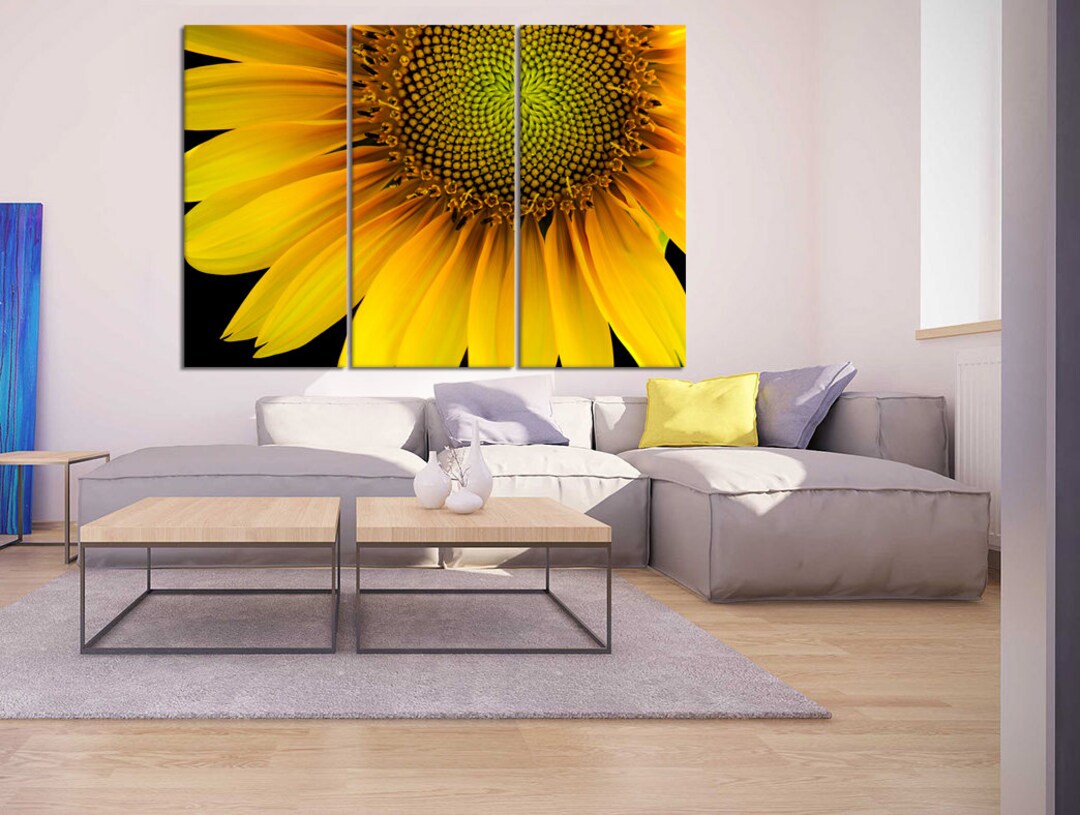 Sunflower Wall Art Canvas Print Extra Large Wall Art Nature - Etsy