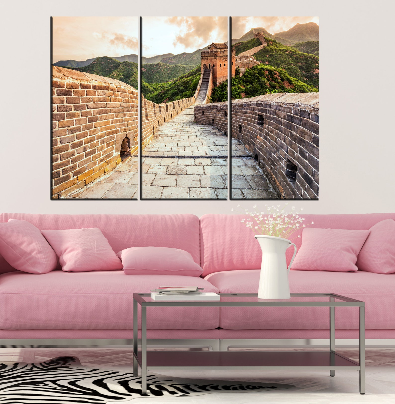 The Great Wall of China Wall Art Canvas Print the Great Wall | Etsy
