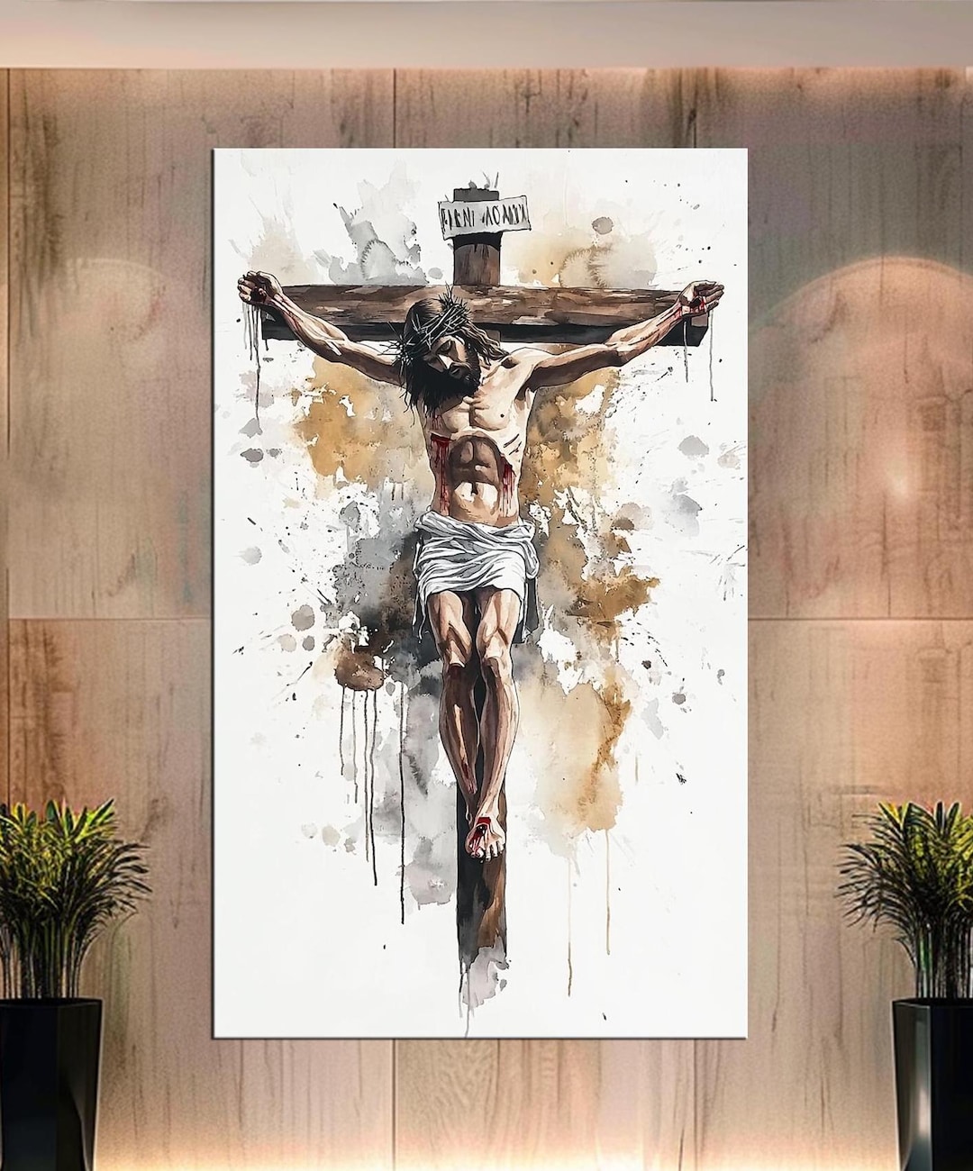 Crucifixion of Jesus Christ Canvas Print | Large Christian Wall Art ...