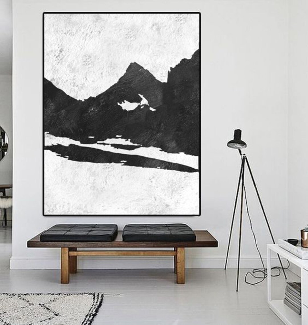 Abstract Mountains Extra Large Wall Art Original Painting on Canvas ...