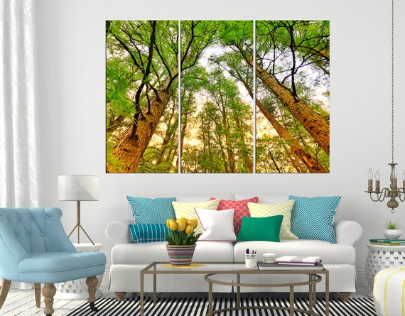 Large Yellow tree black white Home Decor Nature Framed Canvas Print Wall Art 114