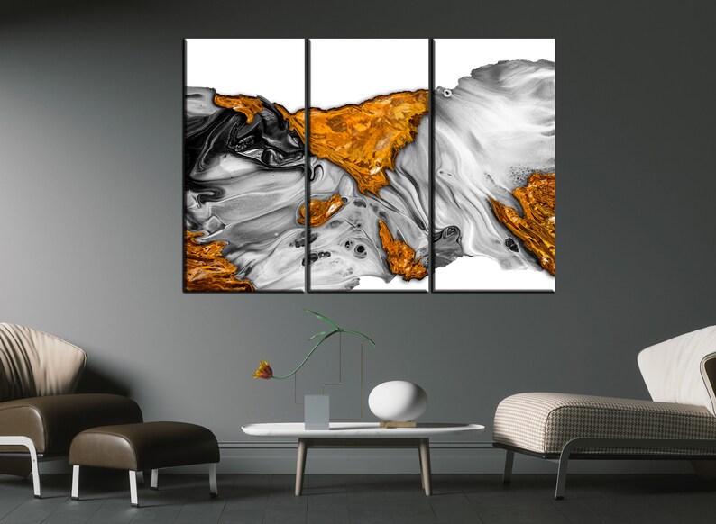 Modern Marble Wall Art Canvas Office Wall Decor Marble Art Etsy