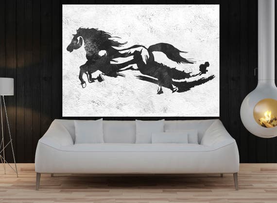 große Wand-Kunst für Wohnzimmer Pferd die original-Gemälde große Wand-Kunst für Wohnzimmer Pferd die original-Gemälde