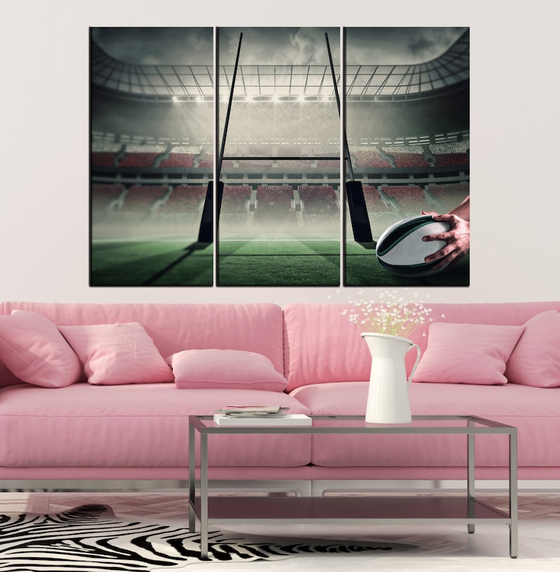 Rugby Stadium Wall Art Rugby Wall Art Print Sports Canvas Etsy