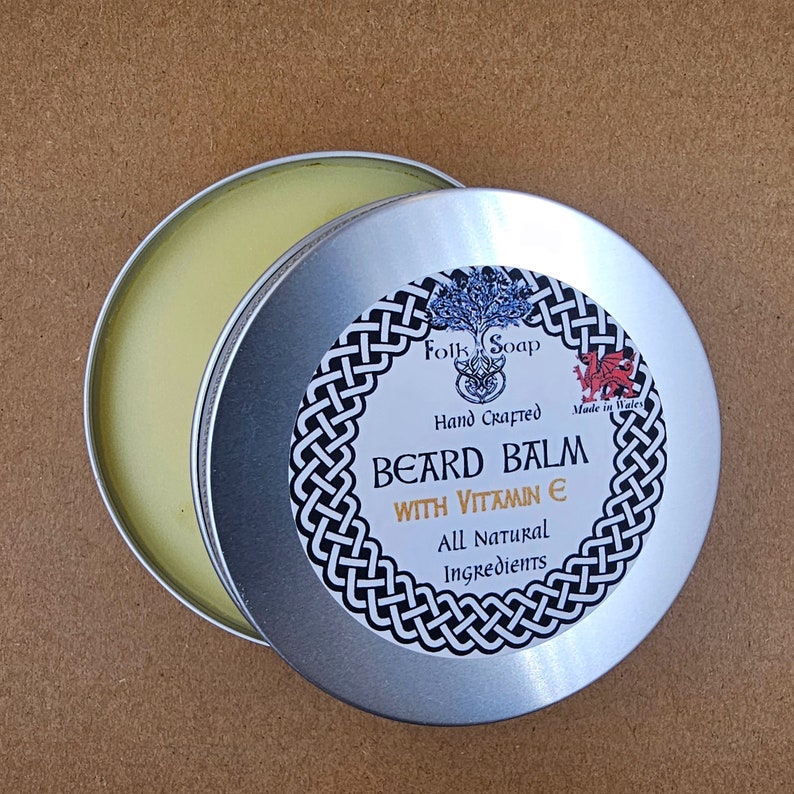 Beard Balm For Men, All Natural Conditioning with Sandalwood & Patchouli bild 1