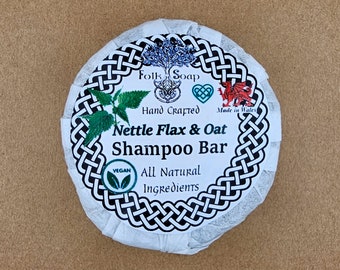 Shampoo Bar Nettle with Oats, Flax, Peppermint and Tea Tree Oil 110 g