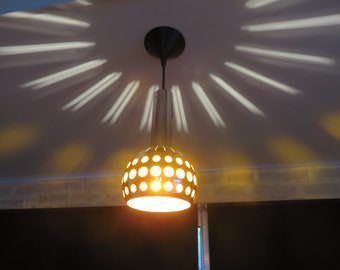 Lampe Suspension, Ambiance 60', Chromée, France