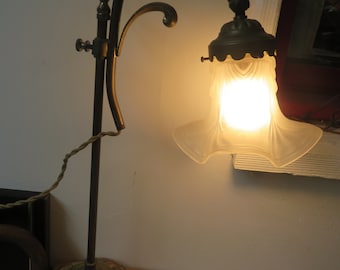 Lámpara de escritorio de latón del siglo XX, Art Nouveau, Francia