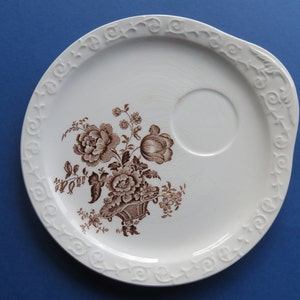 Plate Staffordshire Scenic relief Crown Devon Fieldings English Earthenware image 1