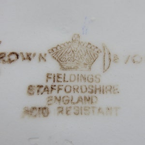 Plate Staffordshire Scenic relief Crown Devon Fieldings English Earthenware image 4