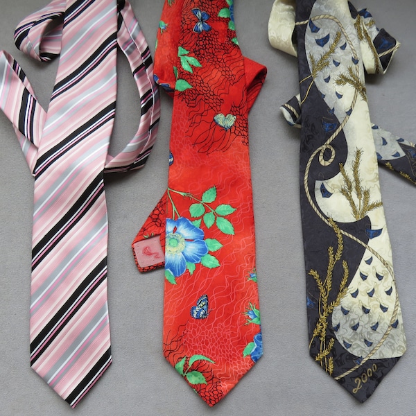 Three Ties, Men's Ties, Venice Carnival Ties, Fred Gil Tie, Cgavate Ceremony, Gift For Him, For Her