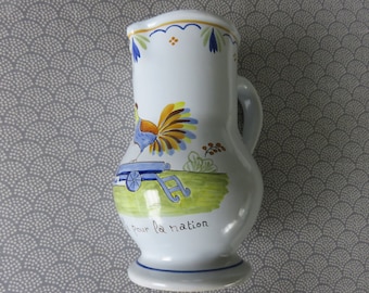 Pitcher HB Quimper 1989, Commemoration of the French Revolution, Collection, France