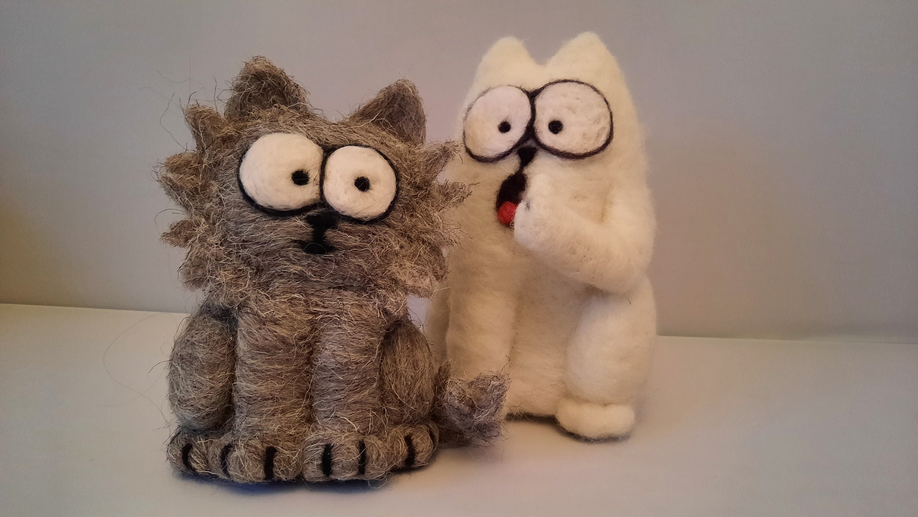 Simon's Cat and Kitten Needle Felt Kits 100% BRITISH WOOL -  UK