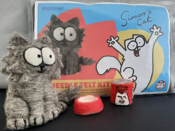 Simon's Cat KITTEN Needle Felt 100% BRITISH WOOL 