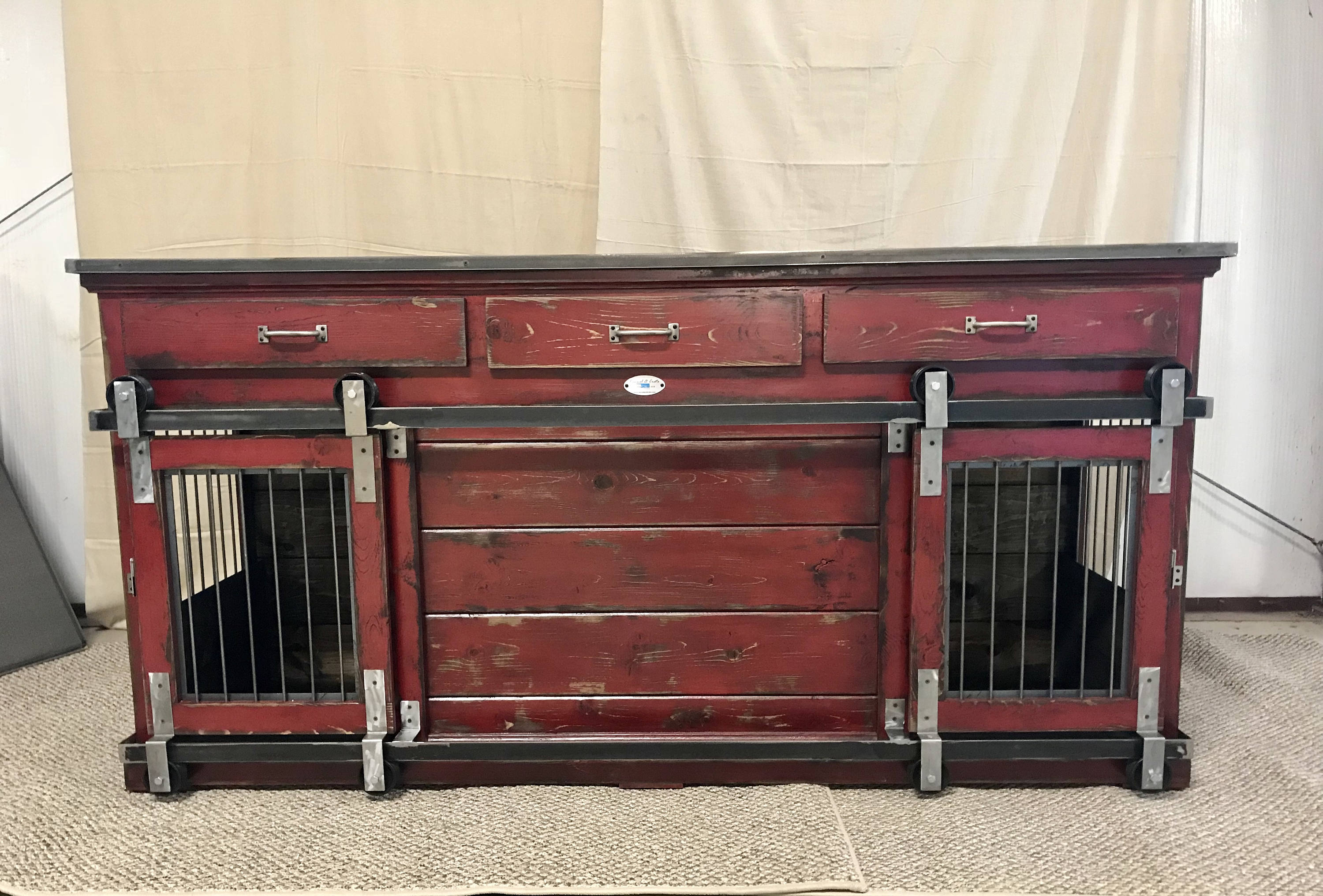 Farmhouse Style indoor Custom Dog Kennel Double Large Etsy