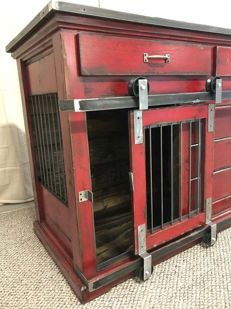 Farmhouse Style indoor Custom Dog Kennel Double Large Etsy