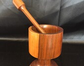 Wood Mortar and Pestle on pedestal