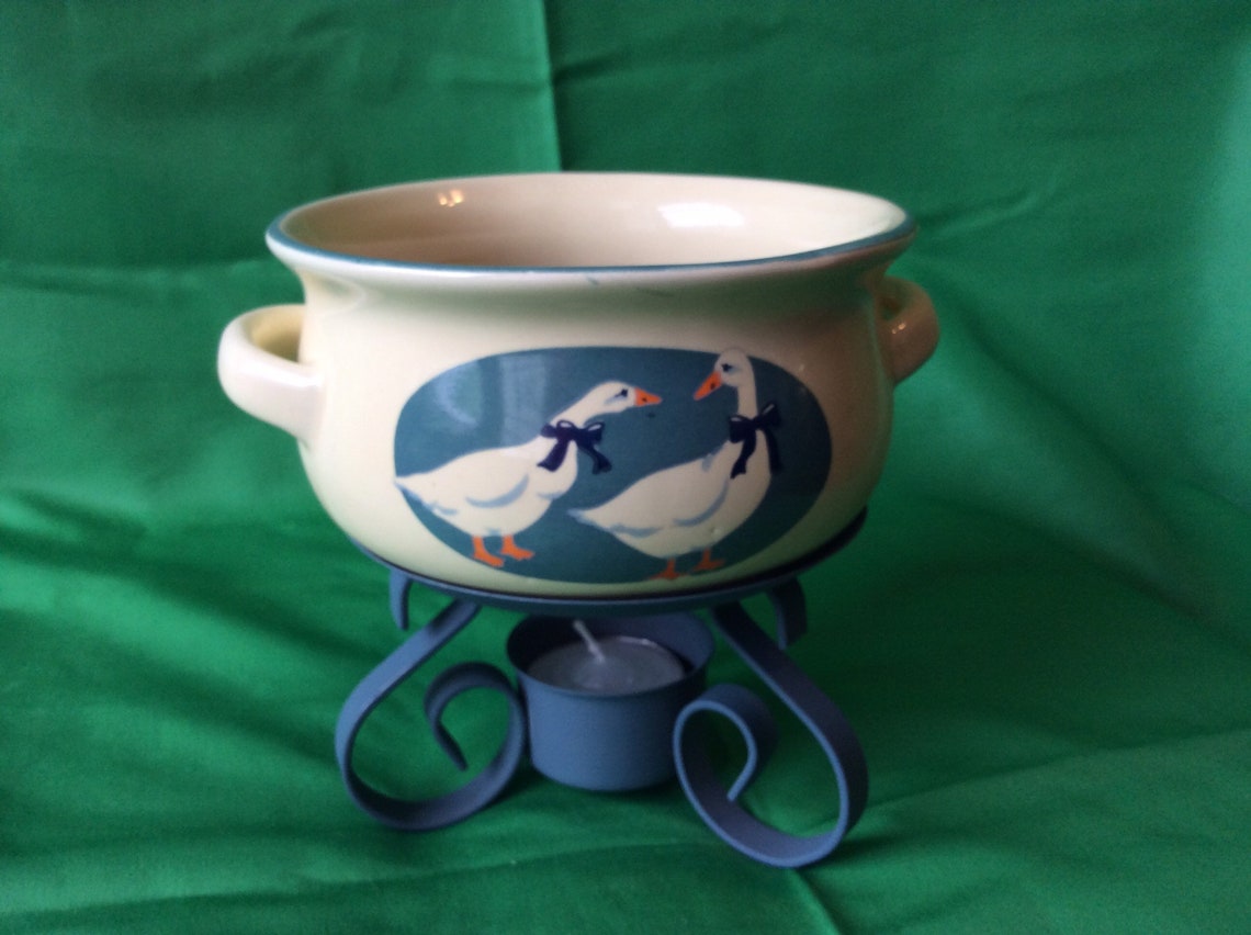 Potpourri Incense Ceramic Burner with handles on iron tripod Etsy