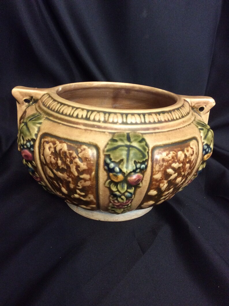 Roseville Florentine Jardiniere Brown Marked R Ca. 1920s - Etsy