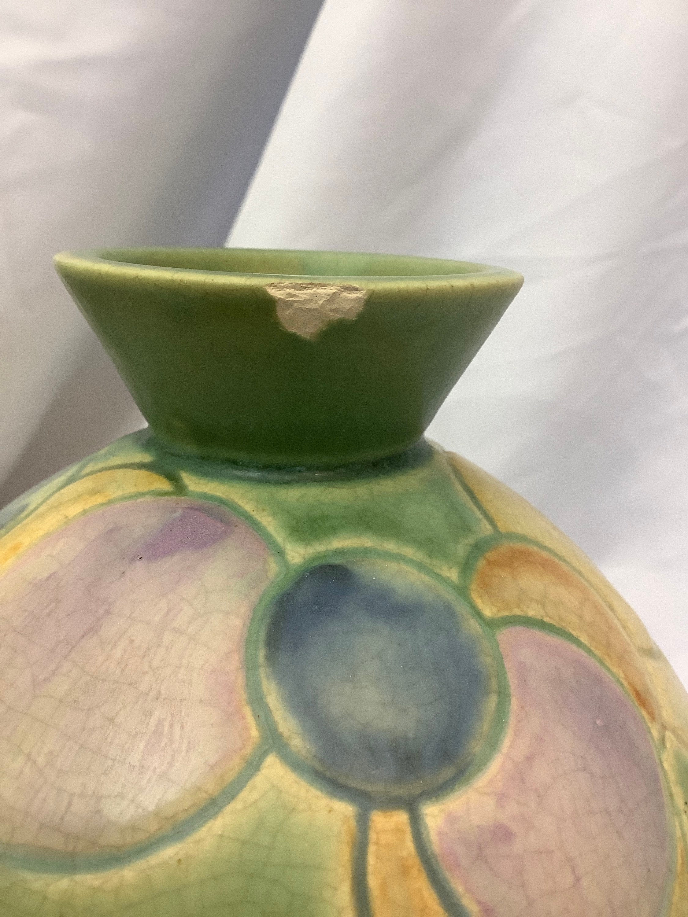 Roseville Futura Balloons Green Vase ca. 1928 Etsy