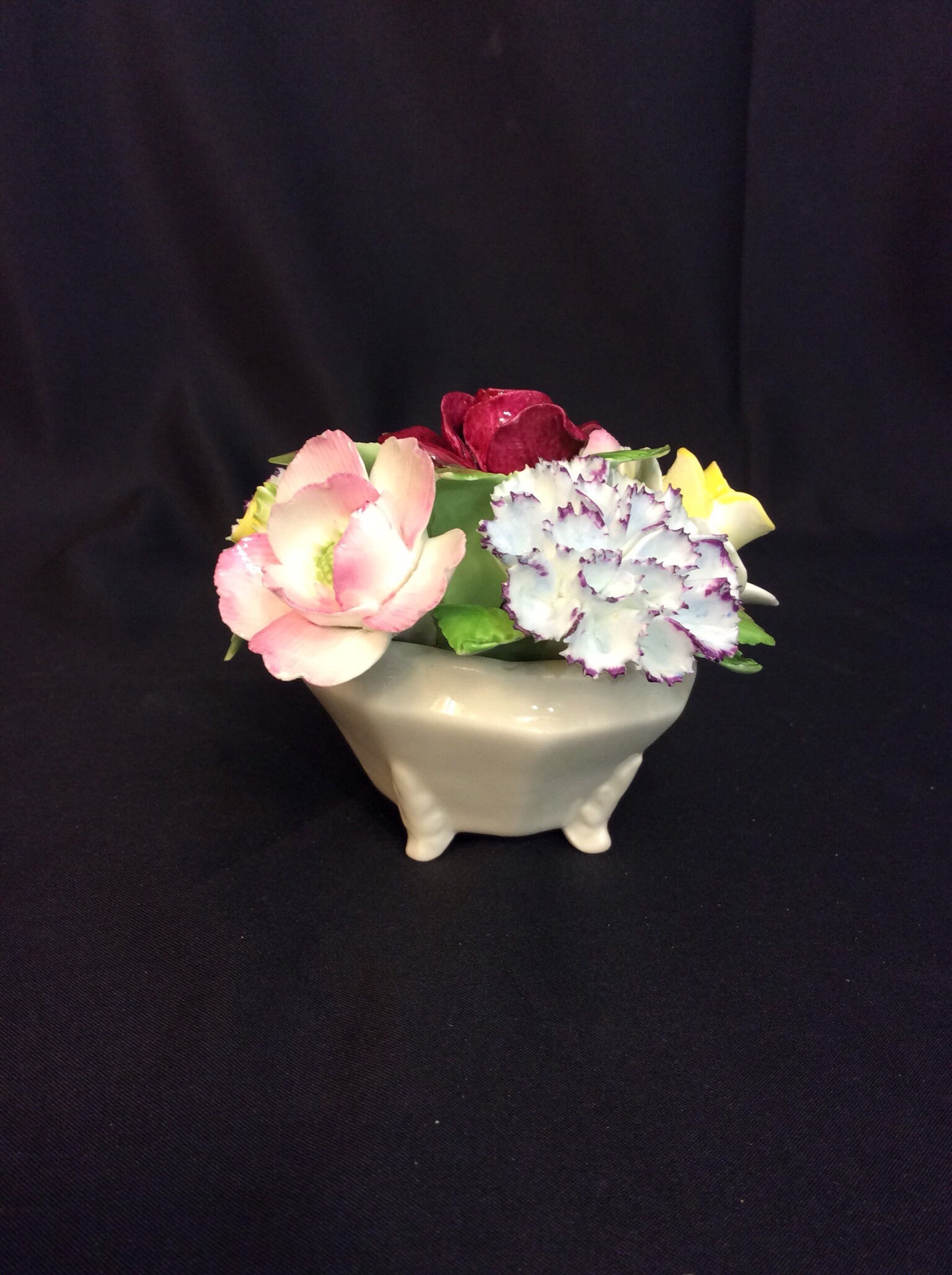 Royal Doulton Bone China England Flowers in Planter Etsy