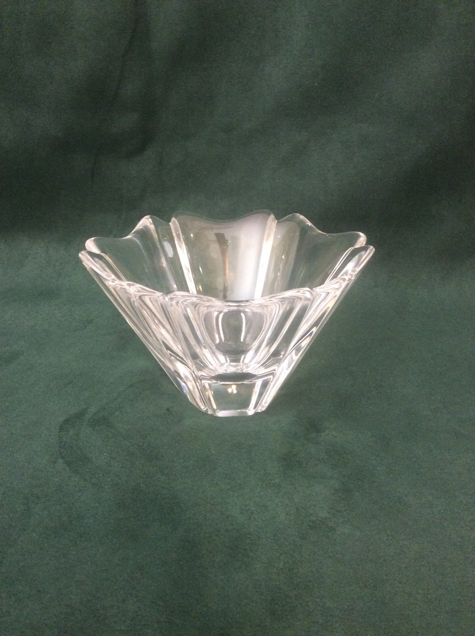 Orrefors Orion Crystal Fluted 6 Sided Nut or Bon Bon Bowl Etsy