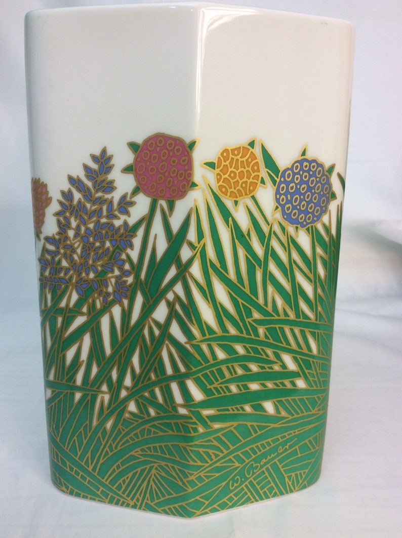 Rosenthal Studio Linie Thisel Signed W. Bauer Vase Etsy