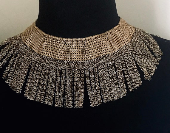Antique Mesh Statement Mesh Necklace