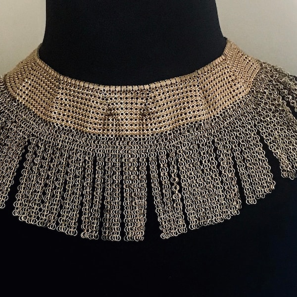 Metal Mesh Necklace Etsy