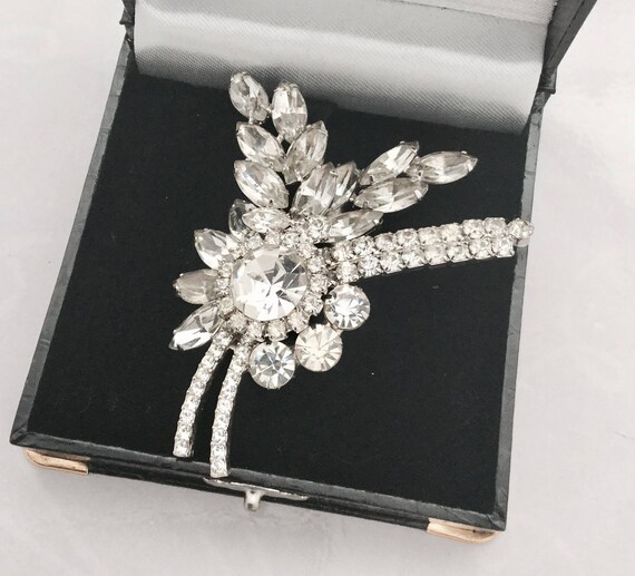 Huge 1950's Statement Rhinestone Brooch