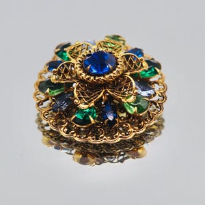Large Vintage Rhinestone Brooch