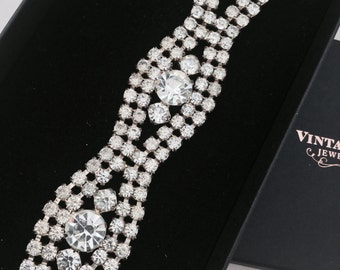 1950's Ice Rhinestone Bracelet