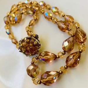 1960&#39;s Auora Borelais Crystal Necklace