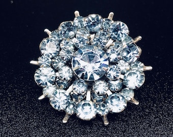 Vintage blau Strassbrosche