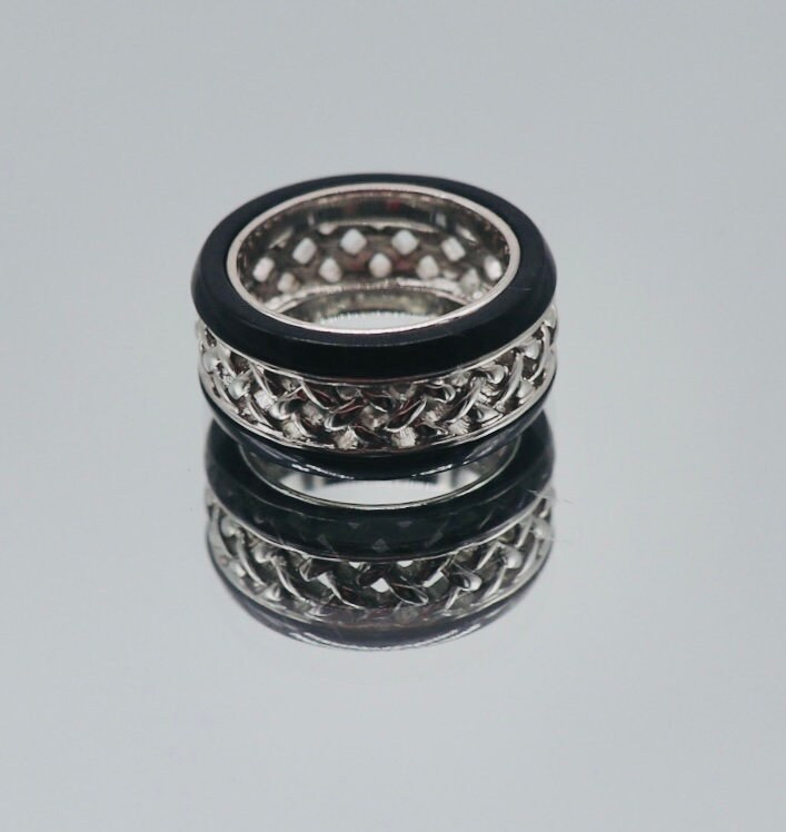 Bague Plaque Or Et Strass Signée Camille Lucie, Diamètre 18 Mm - Occasion Très Bon état