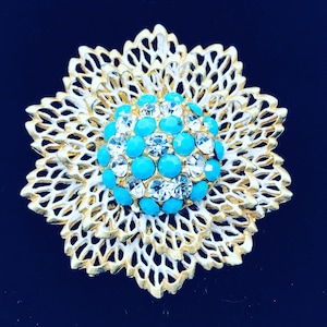 Vintage Turquoise Brooch