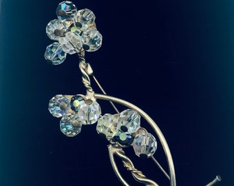 Vintage Crystal Brooch