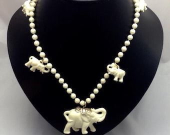 1960&#39;s Elephant Necklace