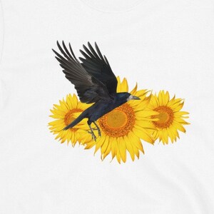 Crow Sunflower Short-Sleeve Unisex T-Shirt