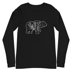 Floral Bear Unisex Long Sleeve Tee