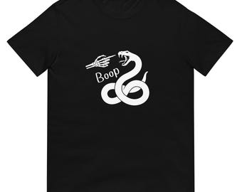 Snake Skeleton Boop Short-Sleeve Unisex T-Shirt, Snake Lover Shirt