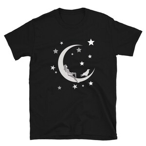 Moon shirt, Crow shirt, Moon and crow, Night sky, Raven, Short-Sleeve Unisex T-Shirt